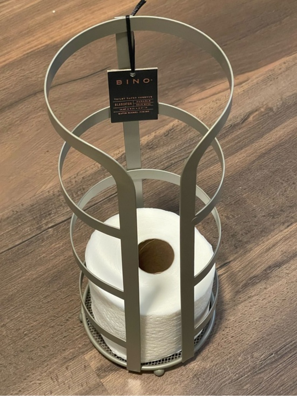 Bino Gladiator Toilet Paper Reserve in Gray - Silver!
